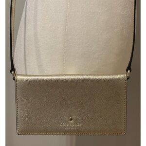 kate spade Gold Metallic Crossbody Wallet